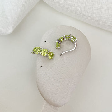 Piercing Prata Red Verde Lima 6mm