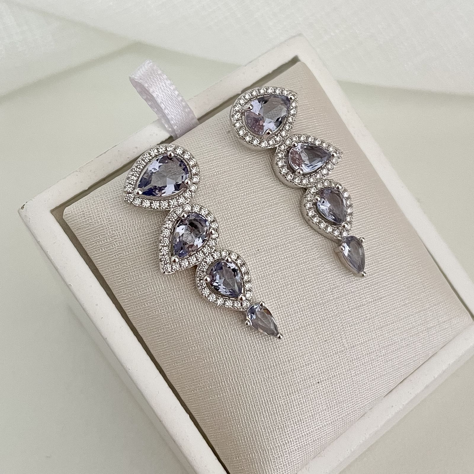 Brinco Prata Earcuff Roxo Cravejado 5mm