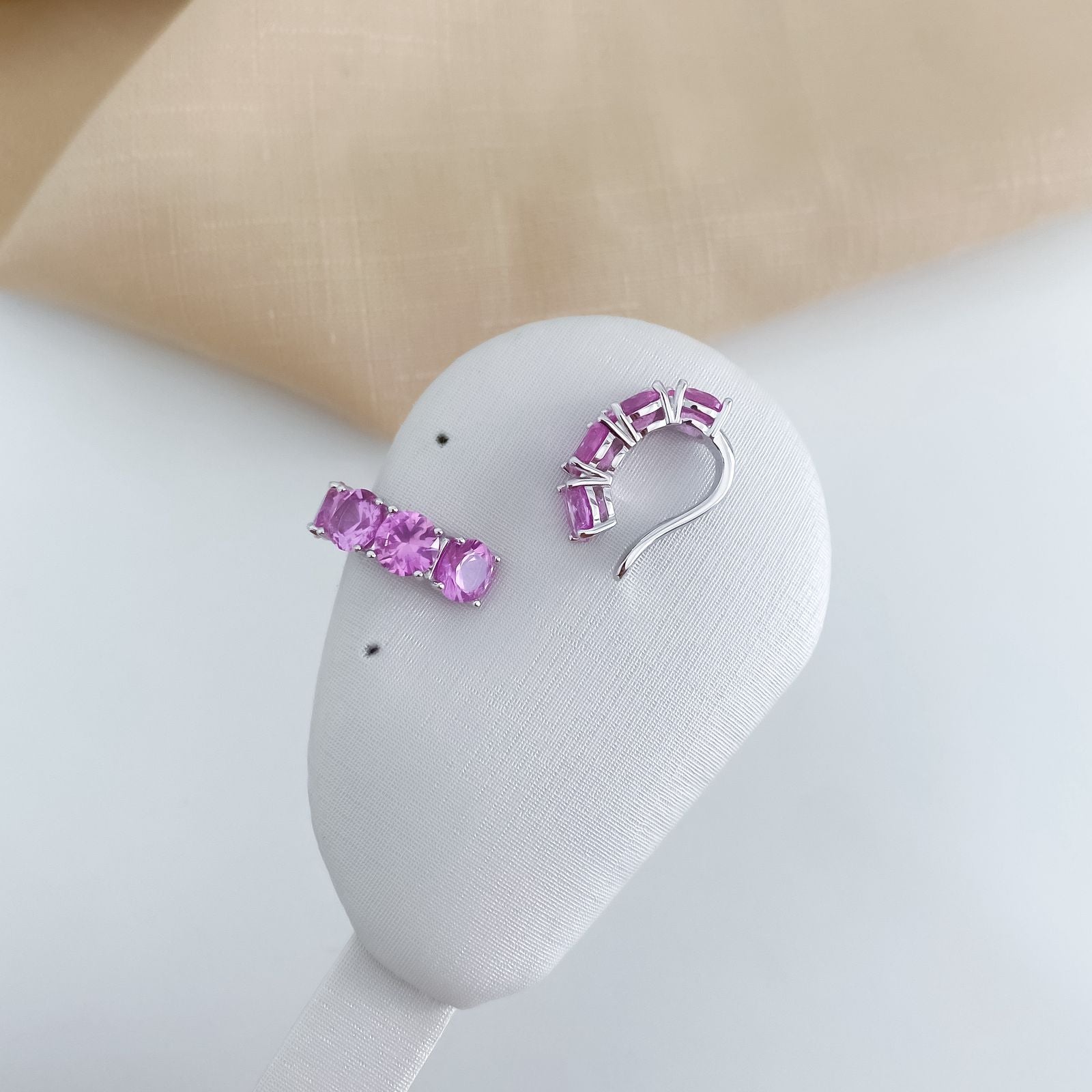 Piercing Prata Red Rosa 6mm