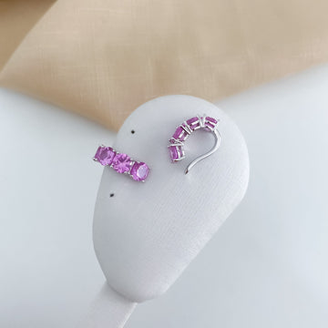 Piercing Prata Red Rosa 6mm