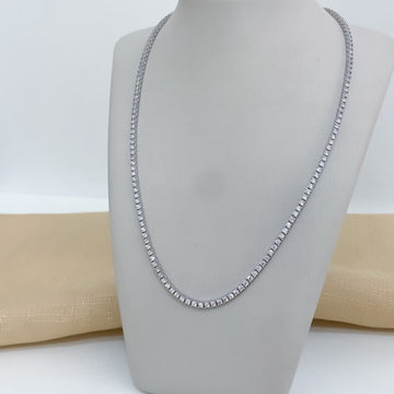 Gargantilha Prata Riviera Cristal 4g 50cm 2mm