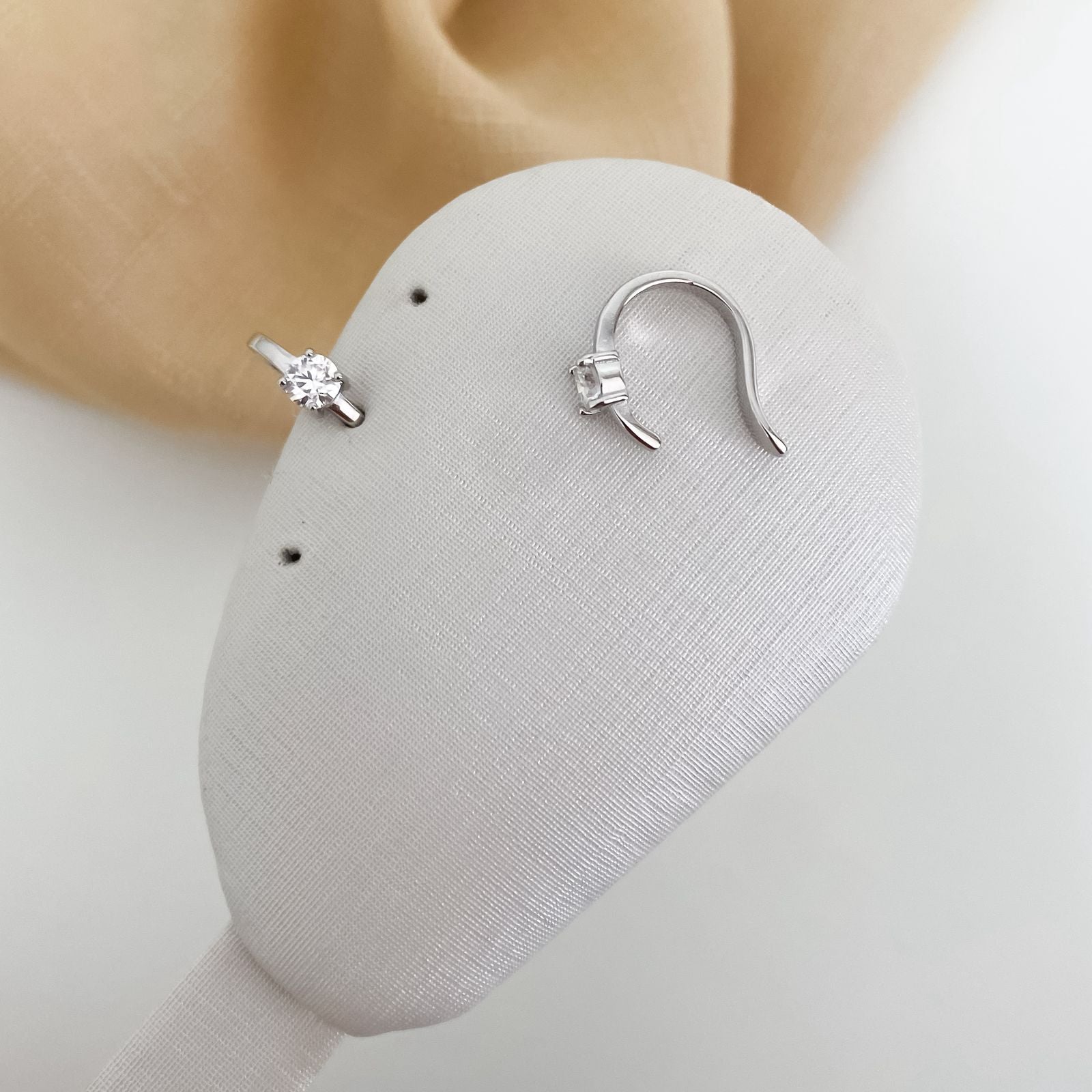 Piercing Prata Pedra Cristal 4.0mm Moissanite