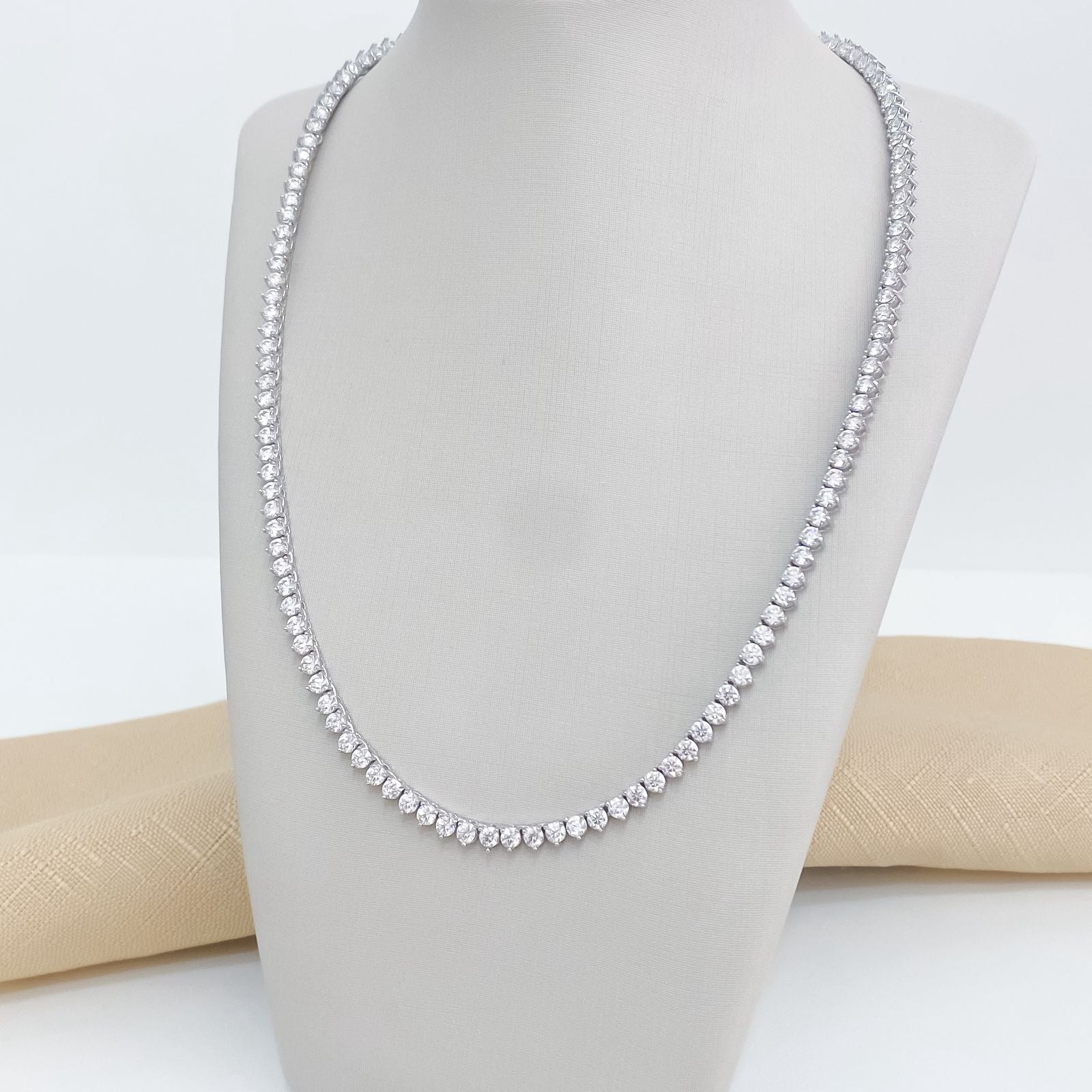 Gargantilha Riviera Cristal 3g 45cm Moissanite