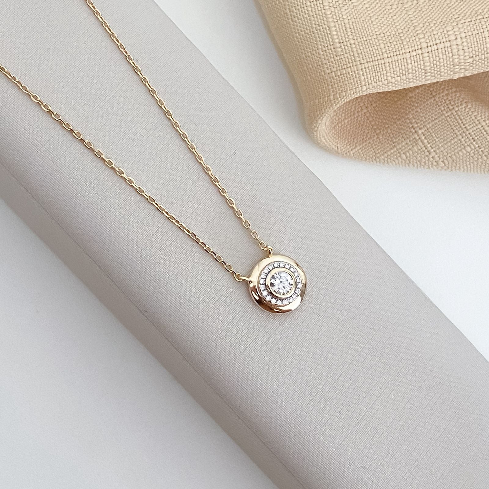 Gargantilha Prata Red Cravejado Dourado 45cm 5mm Moissanite