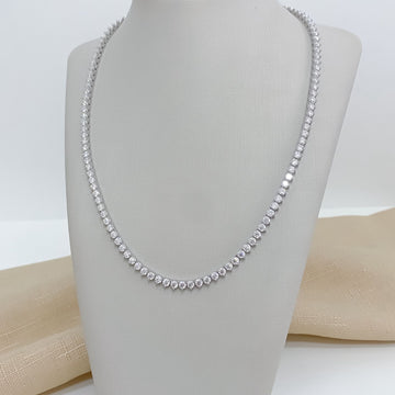 Gargantilha Prata Riviera Cristal 3g 3mm Moissanite