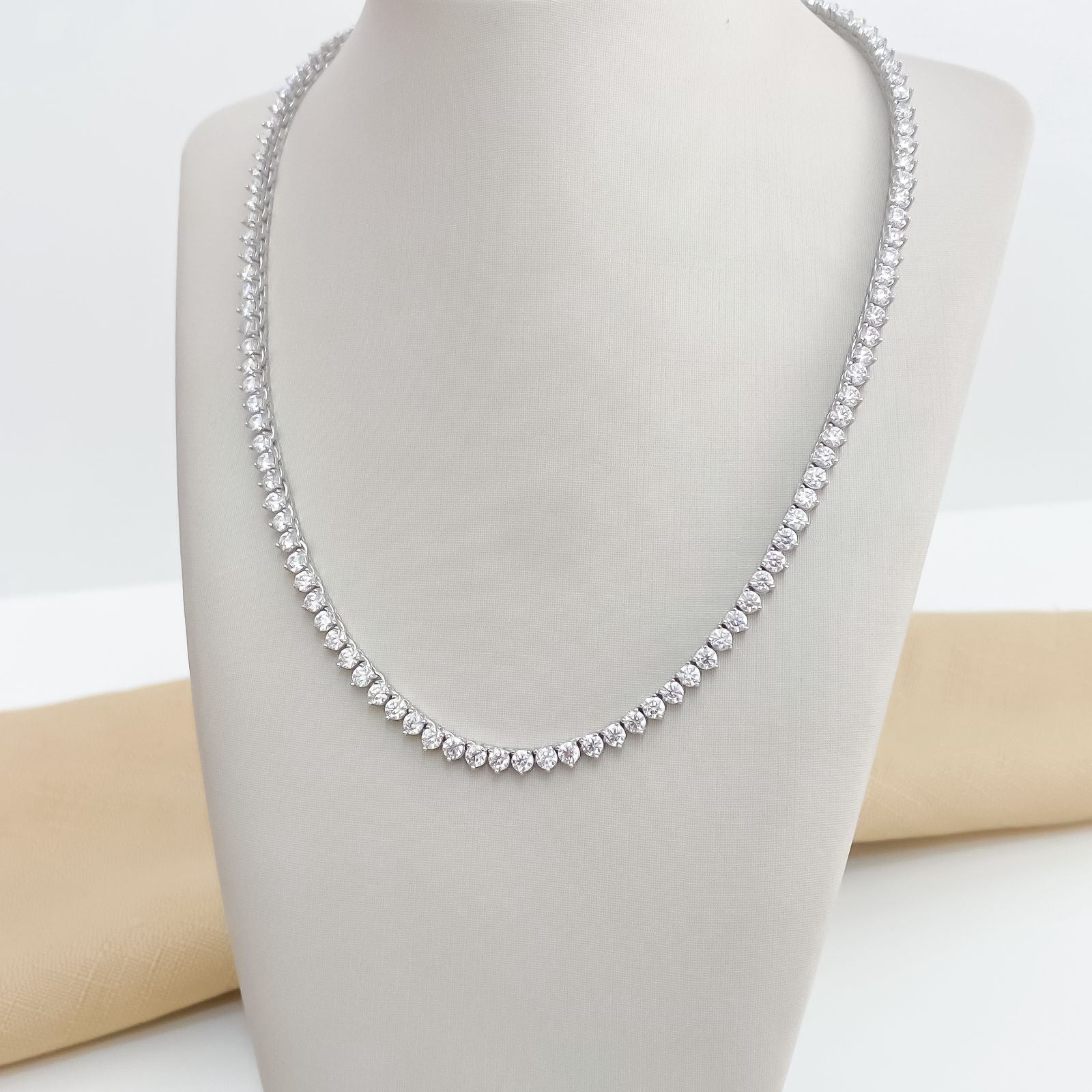 Gargantilha Prata Riviera 3g 40cm 3mm Moissanite