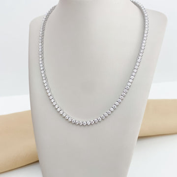 Gargantilha Prata Riviera 3g 40cm 3mm Moissanite