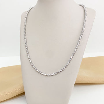 Gargantilha Prata Riviera Cristal 3g 45cm 3mm