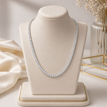 Gargantilha Prata Riviera Cristal 4g 45cm 3mm
