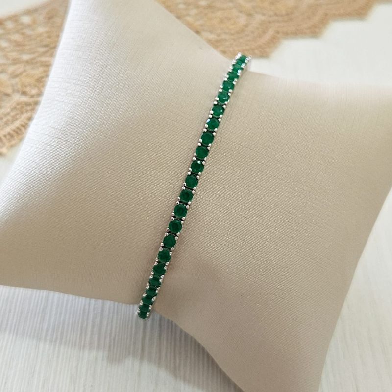 Pulseira Prata Riviera Verde