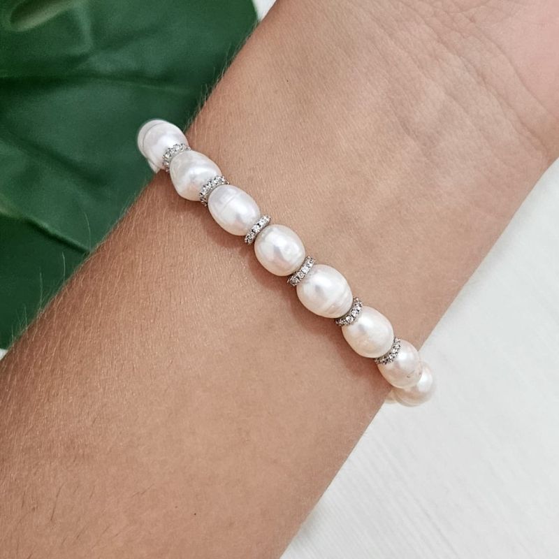 Pulseira Prata Perola
