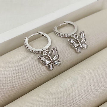 Argola Prata Borboleta