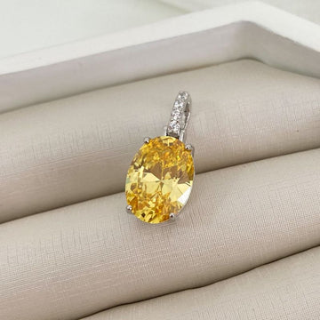 Pingente Prata Pedra Cravejada 12mm