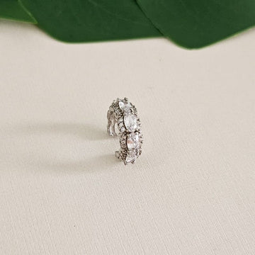 Piercing Prata Cravejado Cristal