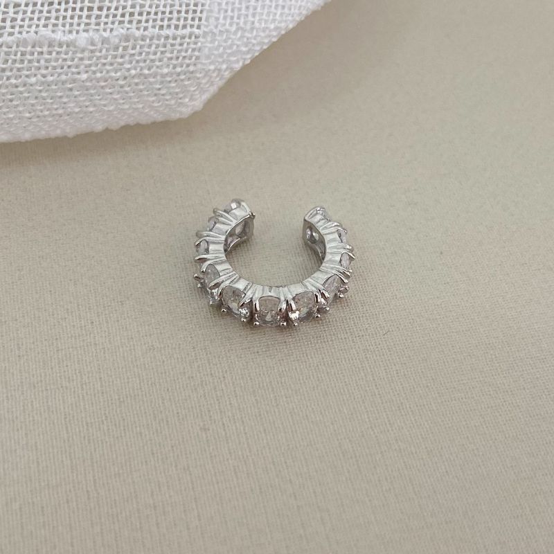 Piercing Prata Fake Cristal 3mm