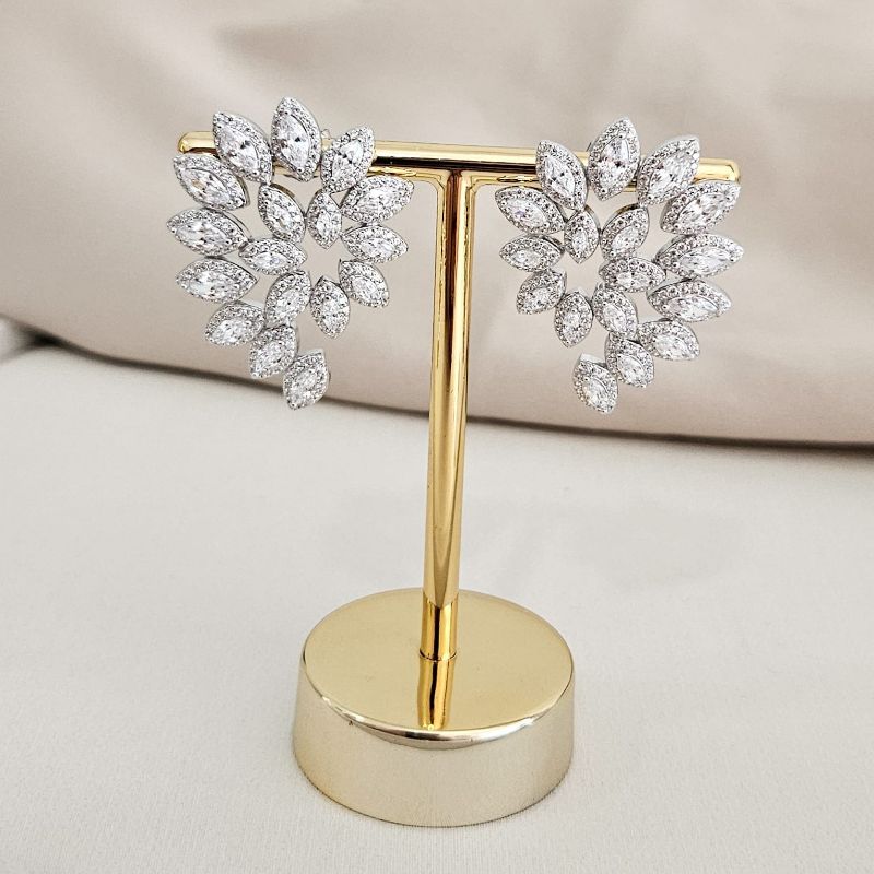 Brinco Prata Earcuff Cristal