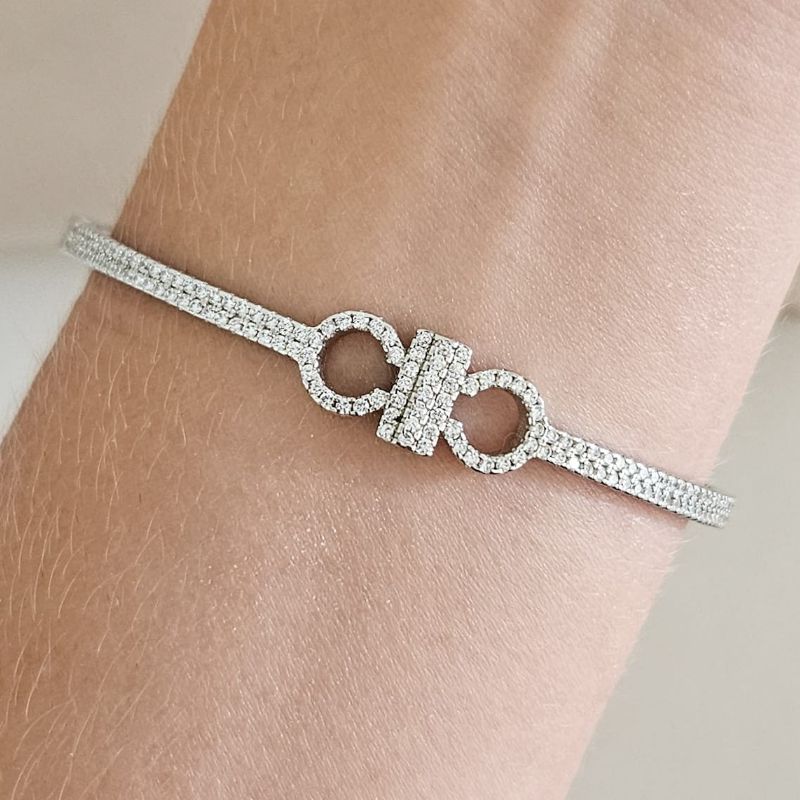 Bracelete Prata Cravejado
