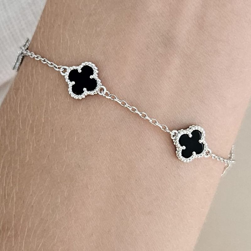 Pulseira Prata Virginia Preta
