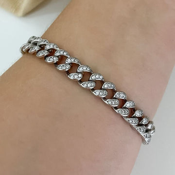 Pulseira Prata Cravejada