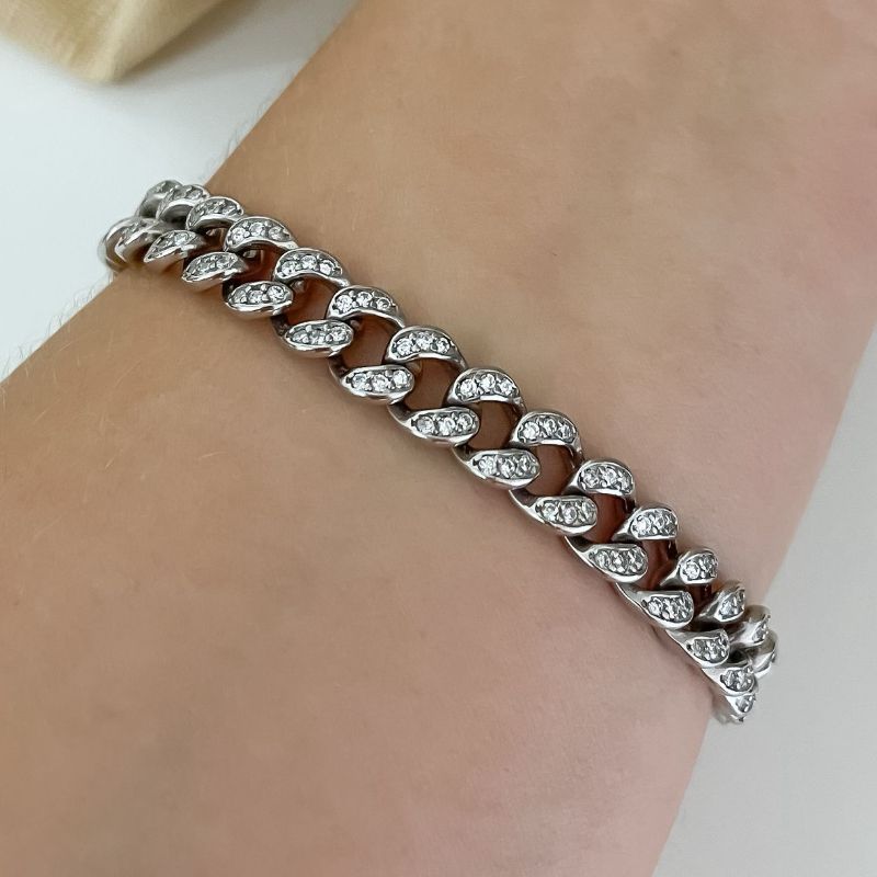 Pulseira Prata Cravejada