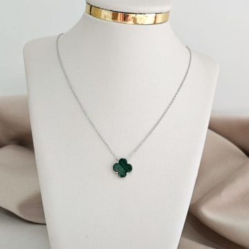 Gargantilha Prata Virginia Madreperola Verde M
