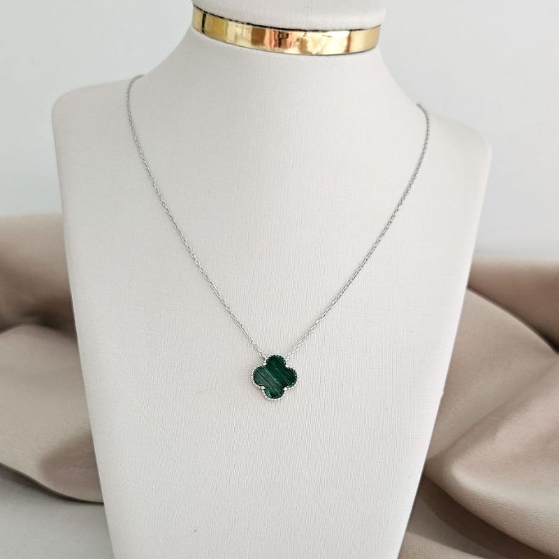 Gargantilha Prata Virginia Madreperola Verde M