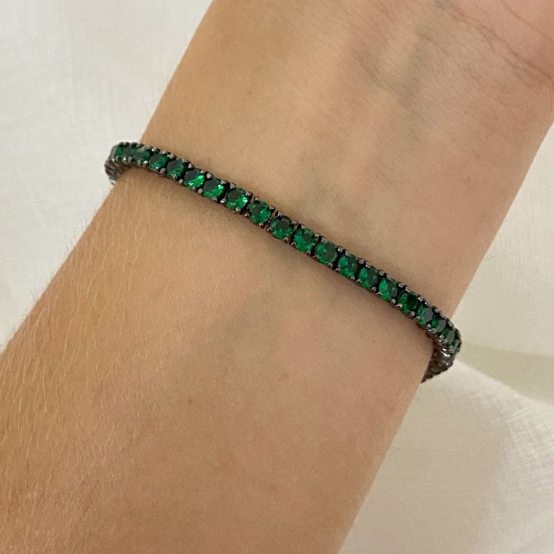 Pulseira Prata Riviera Verde