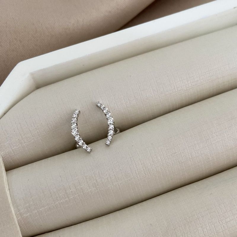 Piercing Prata em Pedras 2mm
