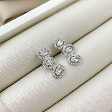 Brinco Prata Earcuff 3p Cristal Cravejado