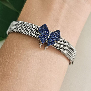 Pingente Prata Pulseira Borboleta