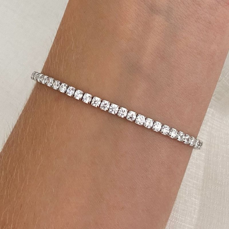 Pulseira Prata Riviera Cristal