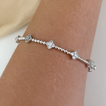 Bracelete Prata Flor