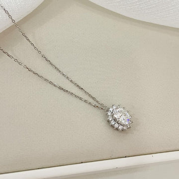 Gargantilha Prata Pedra Cristal 45 Cm 8 Mm Nita