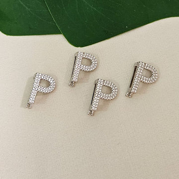 Pingente Prata Pulseira Letra P