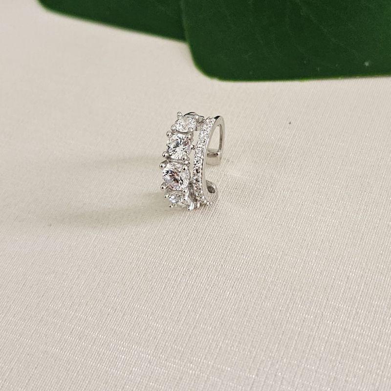 Piercing Prata Pedra Cravejado
