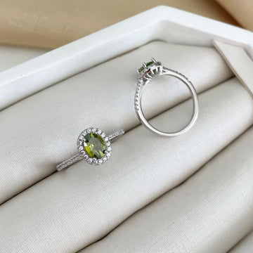 Anel Prata Pedra Cravejada
