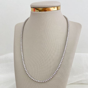 Gargantilha Prata Riviera 3 Garras 42cm 2.5mm