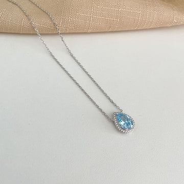 Gargantilha Prata Gota Cravejada
