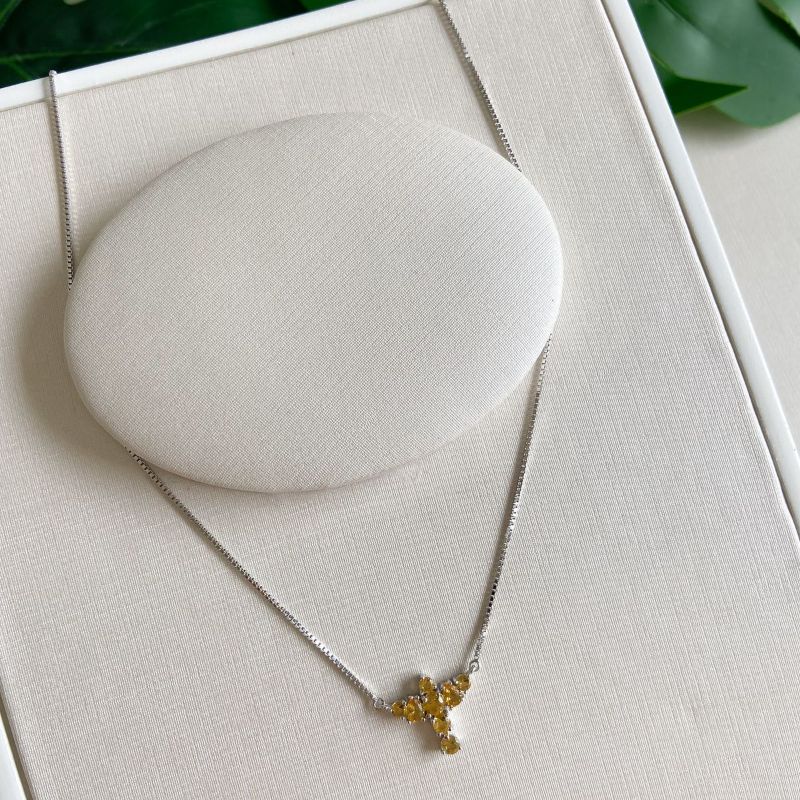 Gargantilha Prata Divino Amarelo