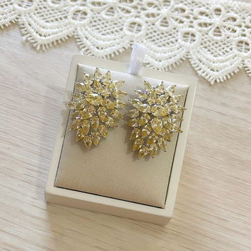 Brinco Prata Earcuff Amarela 4mm
