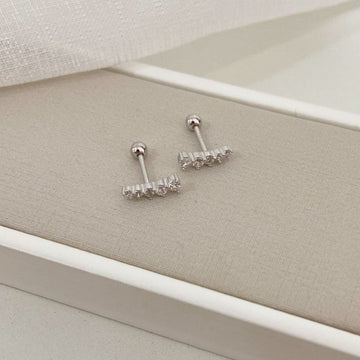 Piercing Prata 5 Pedras 2 Mm