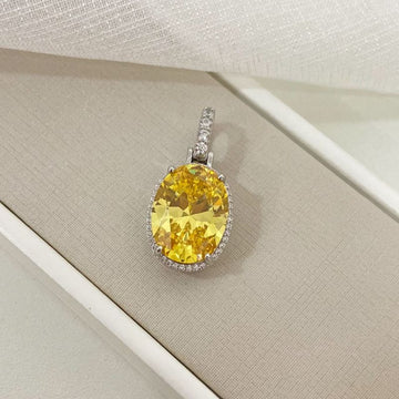 Pingente Prata Pedra Cravejada 12mm