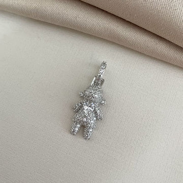 Pingente Prata Menina Cristal