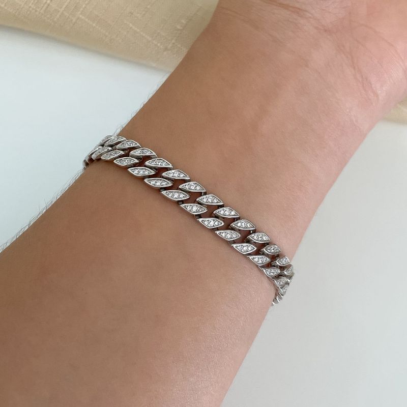 Pulseira Prata Cravejada