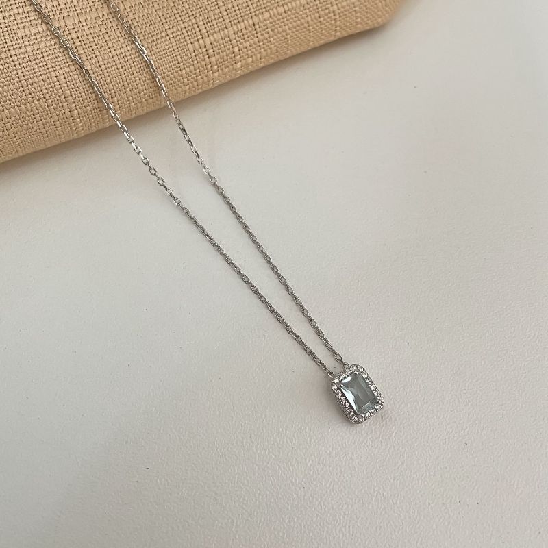 Gargantilha Prata Pedra Cravejada