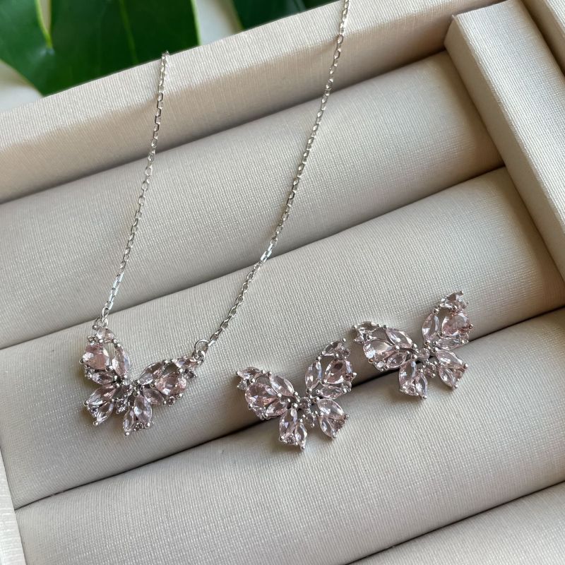 Conjunto Prata Borboleta