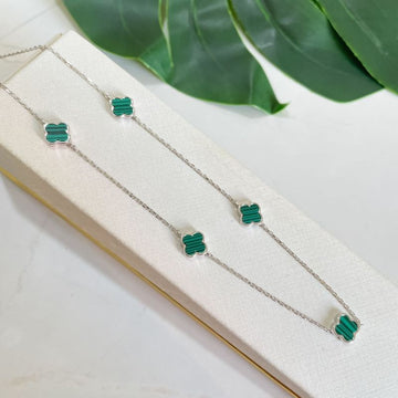 Gargantilha Prata Virginia Verde