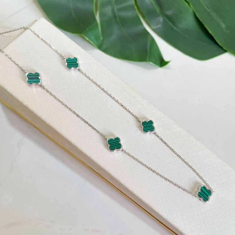 Gargantilha Prata Virginia Verde