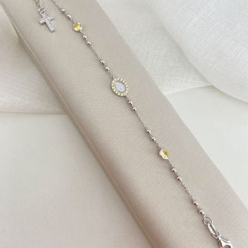 Pulseira Prata N Sra Graças 17cm 3mm