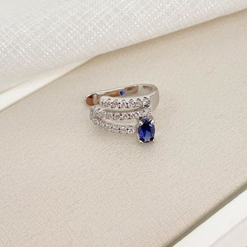 Piercing Prata 1 Pedra Cravejada